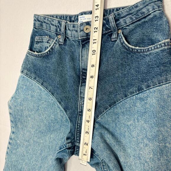 Two-Tone 90s Mom Jeans Blue Size 4 Vintage Style - Picture 4 of 8